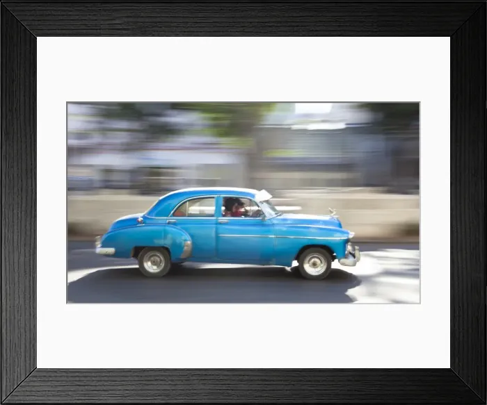 Framed Print : Panned shot of old American car to capture sense of movement, Prado, Havana Centro, Cuba, West Indies, Central America Framed Print : Panned shot of old American car to capture sense of movement, Prado, Havana Centro, Cuba, West Indies, Central America