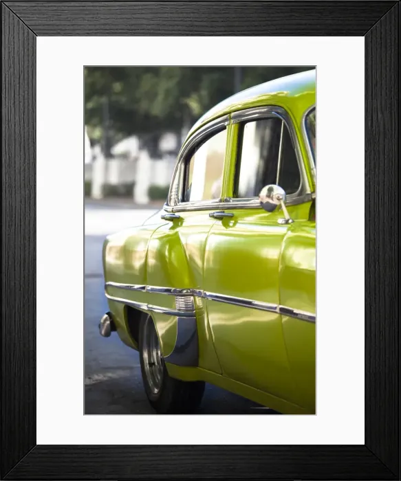 Framed Print : Green vintage American car parked on a street in Havana Centro, Havana, Cuba, West Indies, Central America Framed Print : Green vintage American car parked on a street in Havana Centro, Havana, Cuba, West Indies, Central America