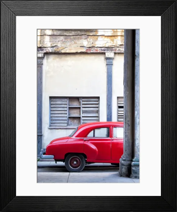 Framed Print : Red vintage American car parked on a street in Havana Centro, Havana, Cuba, West Indies, Central America Framed Print : Red vintage American car parked on a street in Havana Centro, Havana, Cuba, West Indies, Central America