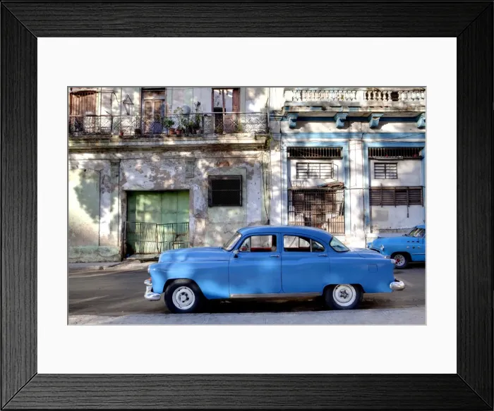 Framed Print : Blue vintage American car parked on a street in Havana Centro, Havana, Cuba, West Indies, Central America Framed Print : Blue vintage American car parked on a street in Havana Centro, Havana, Cuba, West Indies, Central America