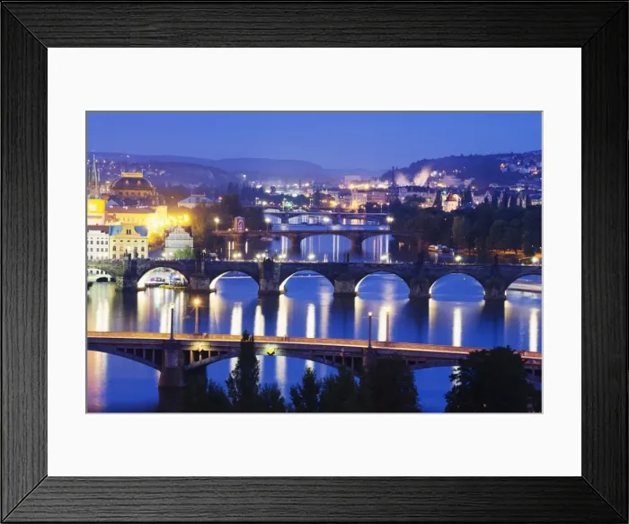 Framed Print : Bridges on the Vltava River, UNESCO World Heritage Site, Prague, Czech Republic, Europe Framed Print : Bridges on the Vltava River, UNESCO World Heritage Site, Prague, Czech Republic, Europe