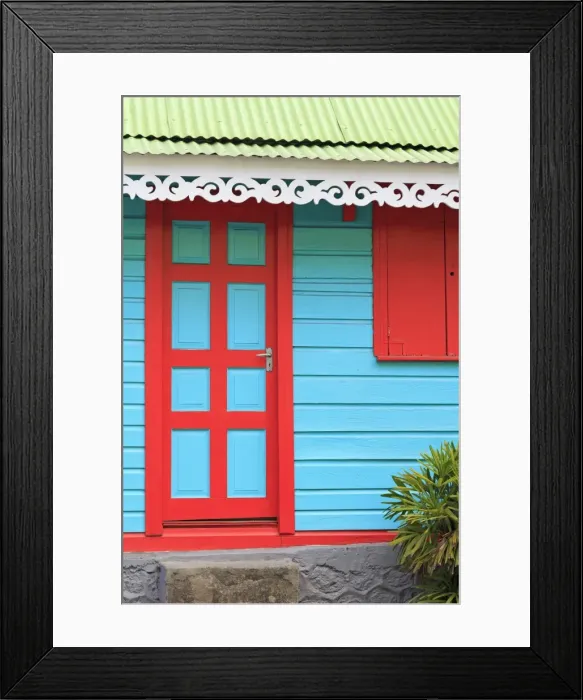 Framed Print : Colorful architecture in Roseau, Dominica, Windward Islands, West Indies, Caribbean, Central America Framed Print : Colorful architecture in Roseau, Dominica, Windward Islands, West Indies, Caribbean, Central America