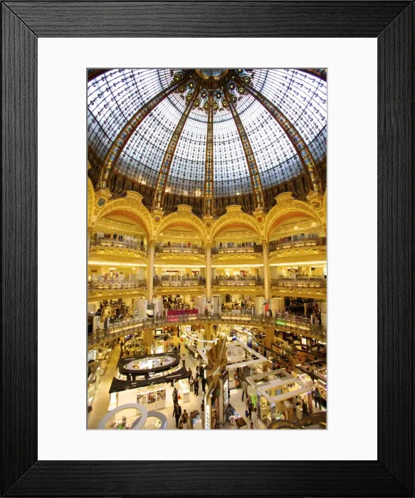 Framed Print : Galeries Lafayette, Paris, France, Europe Framed Print : Galeries Lafayette, Paris, France, Europe