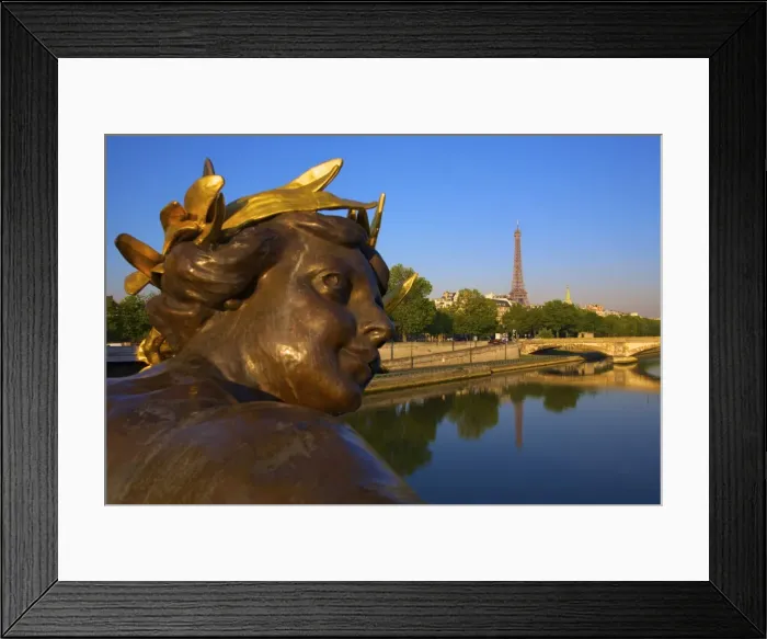 Framed Print : Pont Alexandre III, with Eiffel Tower, Paris, France, Europe Framed Print : Pont Alexandre III, with Eiffel Tower, Paris, France, Europe