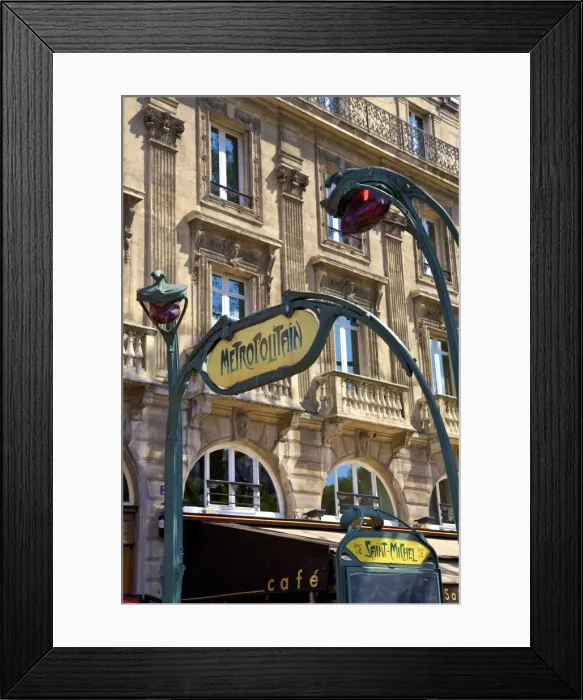 Framed Print : Metro sign, Paris, France, Europe Framed Print : Metro sign, Paris, France, Europe