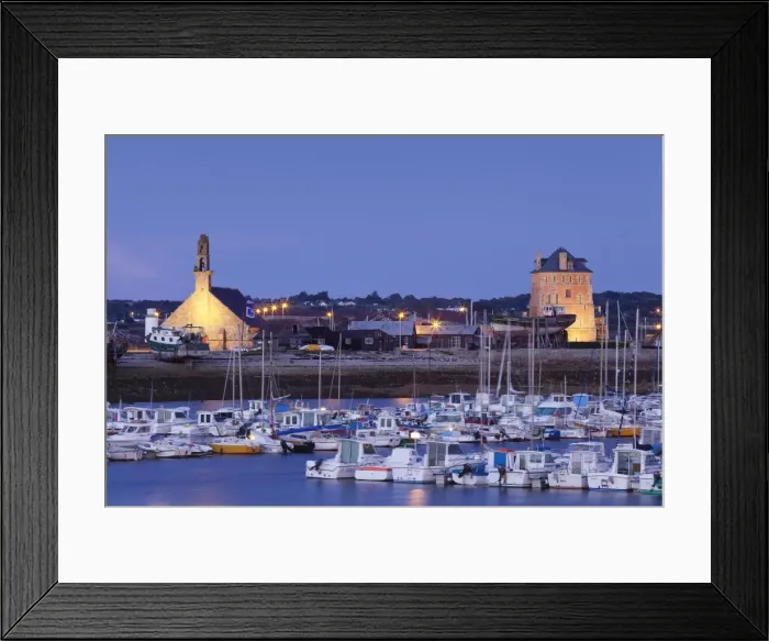 Framed Print : Tour Vauban and the chapel Notre Dame de Rocamadour with fishing boats, Camaret sur Mer, Crozon Peninsula, Finistere, Brittany, France, Europe Framed Print : Tour Vauban and the chapel Notre Dame de Rocamadour with fishing boats, Camaret sur Mer, Crozon Peninsula, Finistere, Brittany, France, Europe