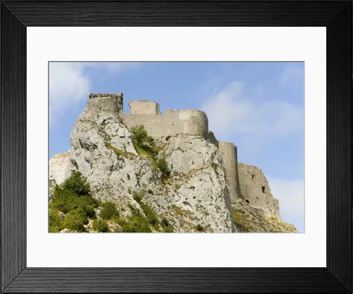 Framed Print : Chateau de Peyrepertuse, a Cathar castle, Languedoc, France, Europe Framed Print : Chateau de Peyrepertuse, a Cathar castle, Languedoc, France, Europe