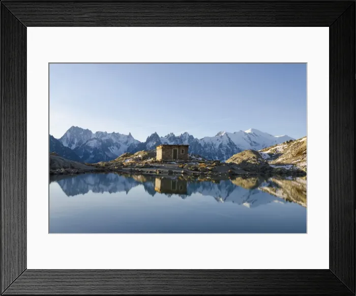 Framed Print : Lac Blanc, Mont Blanc and Aiguilles de Chamonix, Chamonix, Haute-Savoie, French Alps, France, Europe Framed Print : Lac Blanc, Mont Blanc and Aiguilles de Chamonix, Chamonix, Haute-Savoie, French Alps, France, Europe