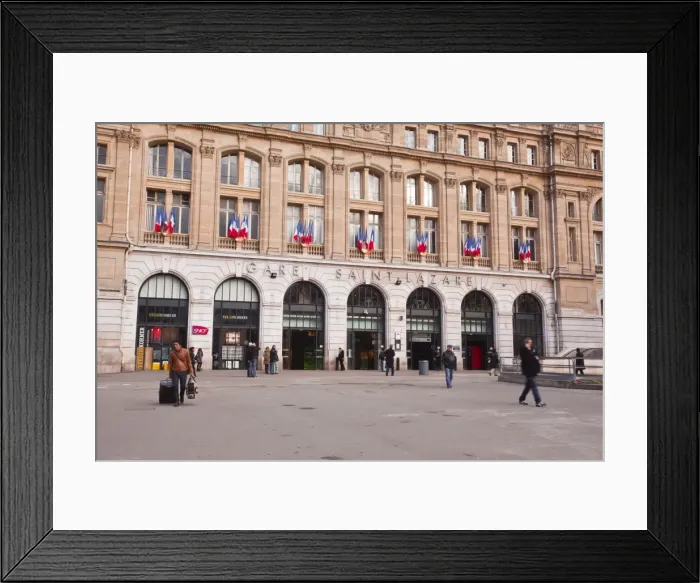 Framed Print : Gare Saint Lazare railway station in Paris, France, Europe Framed Print : Gare Saint Lazare railway station in Paris, France, Europe