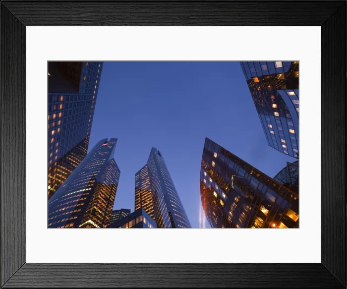 Framed Print : High rise office buildings in the La Defense area of Paris, France, Europe Framed Print : High rise office buildings in the La Defense area of Paris, France, Europe