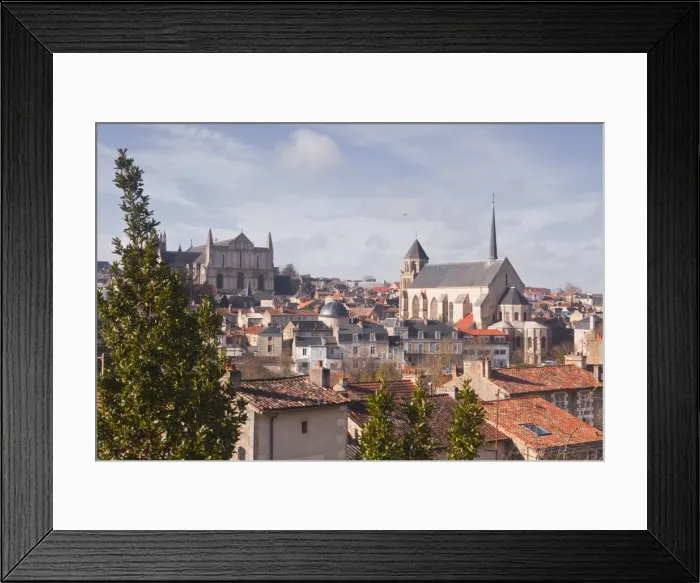 Framed Print : A general view of the city of Poitiers with the cathedral of Saint Pierre at the top of the hill, Poitiers, Vienne, Poitou-Charentes, France, Europe Framed Print : A general view of the city of Poitiers with the cathedral of Saint Pierre at the top of the hill, Poitiers, Vienne, Poitou-Charentes, France, Europe