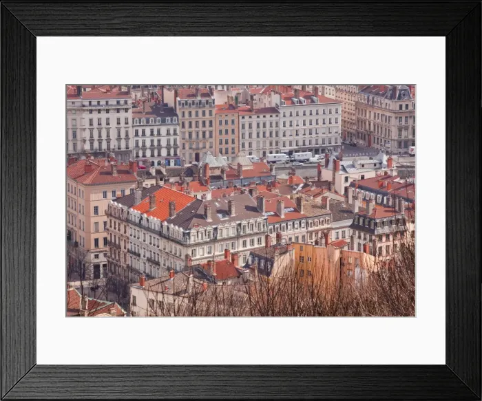 Framed Print : Looking over the rooftops of the city of Lyon, Rhone-Alpes, France, Europe Framed Print : Looking over the rooftops of the city of Lyon, Rhone-Alpes, France, Europe