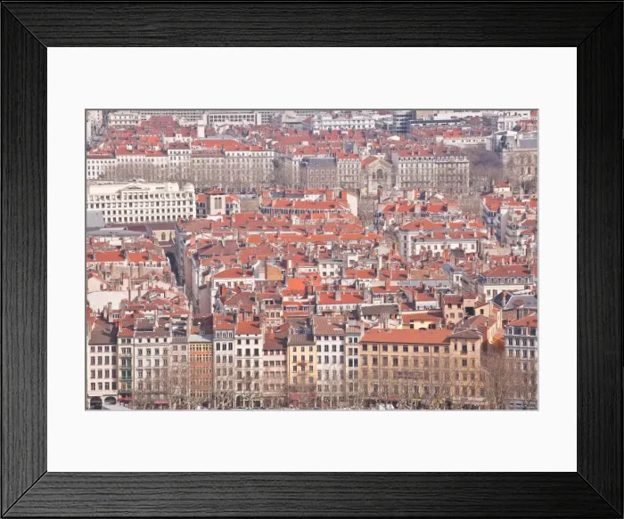 Framed Print : Looking over the rooftops of the city of Lyon, Rhone-Alpes, France, Europe Framed Print : Looking over the rooftops of the city of Lyon, Rhone-Alpes, France, Europe