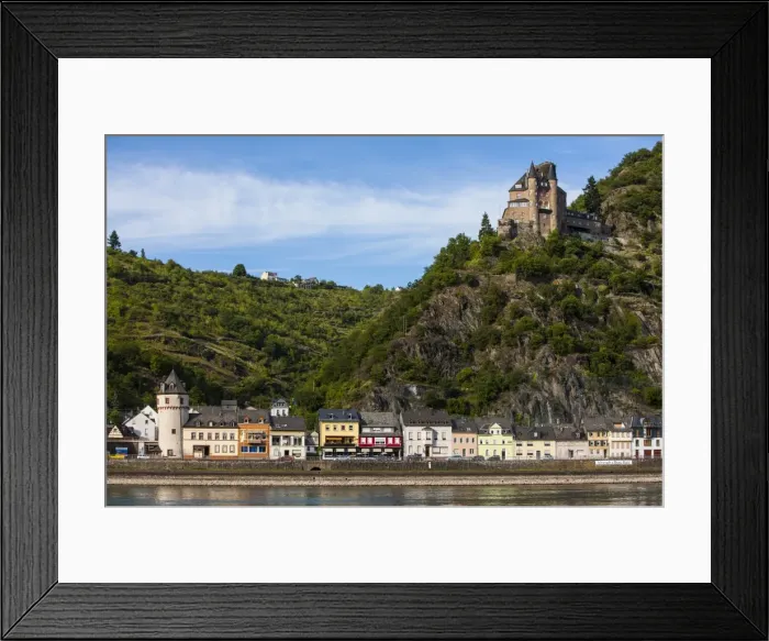 Framed Print : Castle Gutenfels above Kaub in the Rhine valley, Rhineland-Palatinate, Germany, Europe