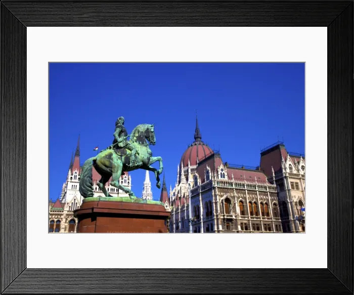 Framed Print : Bronze equestrian Monument of Ferenc II Rakoczi, Prince of Transylvania, in front of Hungarian Parliament Building, Budapest, Hungary, Europe Framed Print : Bronze equestrian Monument of Ferenc II Rakoczi, Prince of Transylvania, in front of Hungarian Parliament Building, Budapest, Hungary, Europe