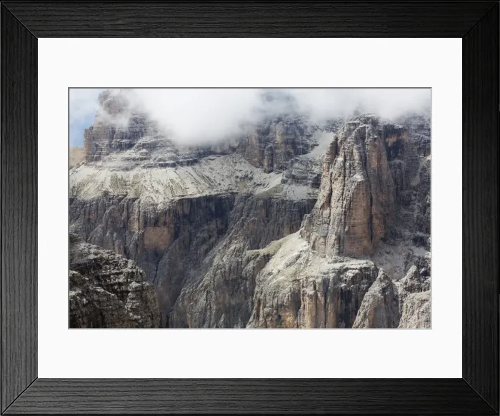 Framed Print : Cloud on the dramatic Sass Pordoi mountain in the Dolomites near Canazei, Trentino-Alto Adige, Italy, Europe Framed Print : Cloud on the dramatic Sass Pordoi mountain in the Dolomites near Canazei, Trentino-Alto Adige, Italy, Europe