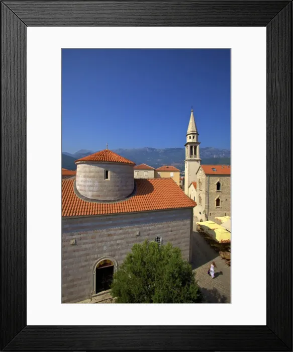 Framed Print : Budva Old Town, Budva, Montenegro, Europe Framed Print : Budva Old Town, Budva, Montenegro, Europe