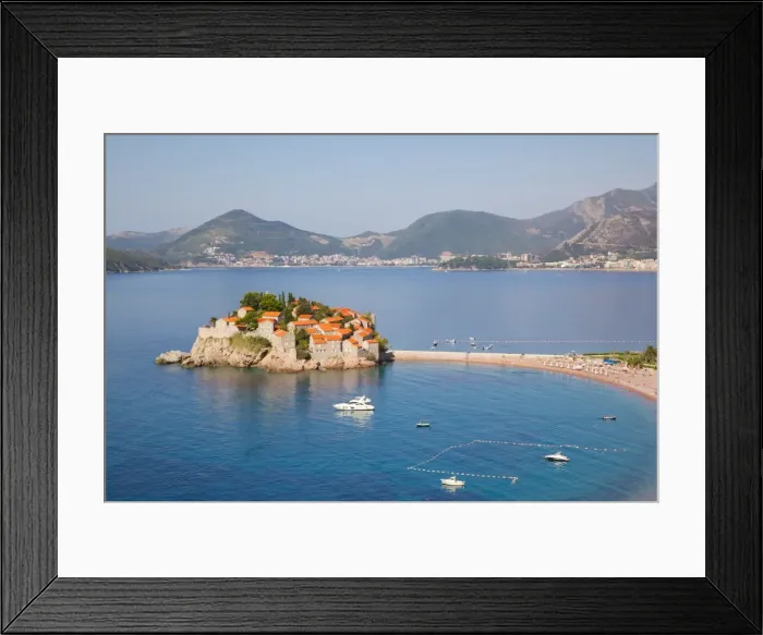 Framed Print : Sveti Stefan, Budva Bay, Budva Riviera, Montenegro, Europe Framed Print : Sveti Stefan, Budva Bay, Budva Riviera, Montenegro, Europe