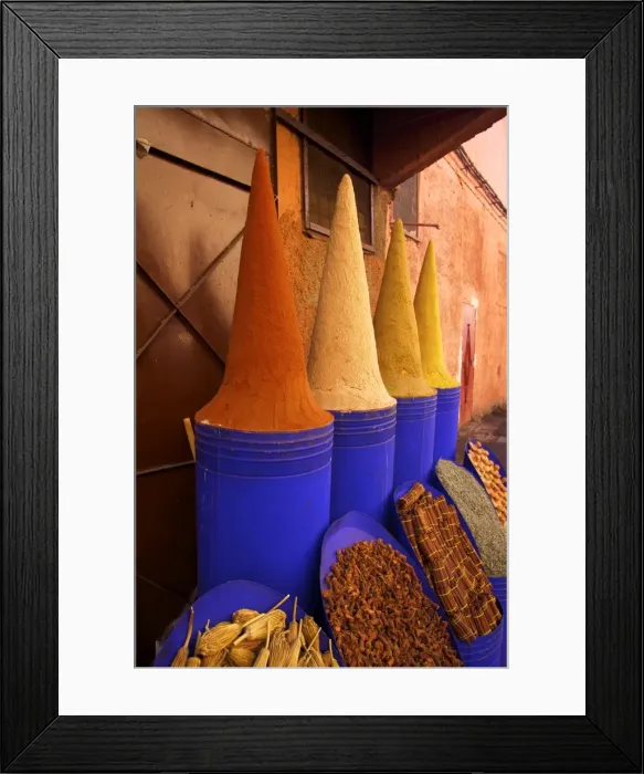 Framed Print : Spice shop, Marrakech, Morocco, North Africa, Africa Framed Print : Spice shop, Marrakech, Morocco, North Africa, Africa