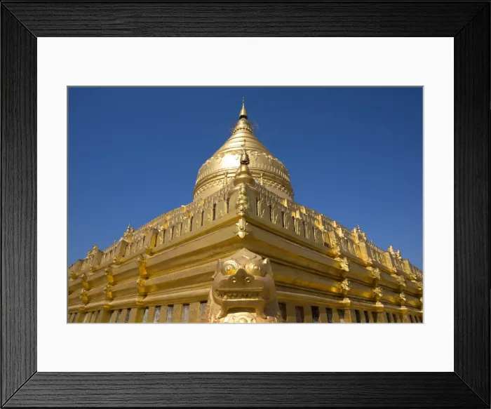 Framed Print : Shwezigon Paya, Nyaung U, Bagan, Myanmar (Burma), Asia