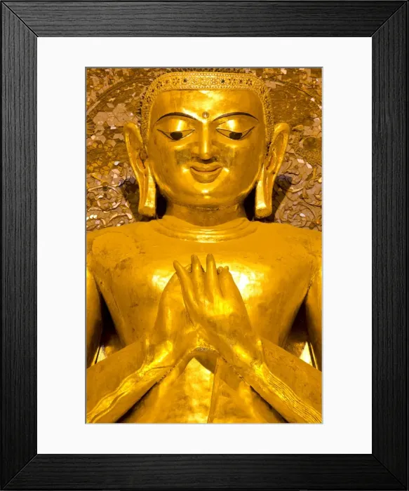 Framed Print : Golden Buddha image standing 33ft tall inside Ananda Paya, Bagan, Myanmar (Burma), Southeast Asia Framed Print : Golden Buddha image standing 33ft tall inside Ananda Paya, Bagan, Myanmar (Burma), Southeast Asia