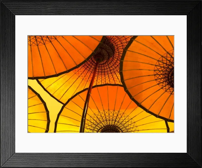 Framed Print : Colourful yellow and orange parasols backlight, Bagan, Myanmar (Burma), Southeast Asia Framed Print : Colourful yellow and orange parasols backlight, Bagan, Myanmar (Burma), Southeast Asia