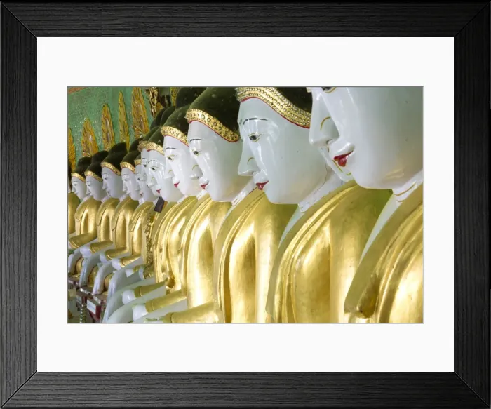 Framed Print : Some of the 45 Buddha images found at a crescent-shaped colonnade at Umin Thounzeh on Sagaing Hill, near Mandalay, Myanmar (Burma), Asia Framed Print : Some of the 45 Buddha images found at a crescent-shaped colonnade at Umin Thounzeh on Sagaing Hill, near Mandalay, Myanmar (Burma), Asia