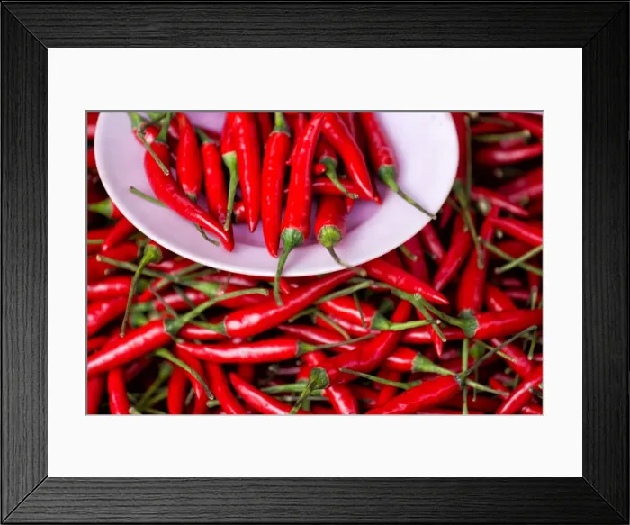Framed Print : Red chillies on sale in town market, Kengtung (Kyaingtong), Shan State, Myanmar (Burma), Asia Framed Print : Red chillies on sale in town market, Kengtung (Kyaingtong), Shan State, Myanmar (Burma), Asia