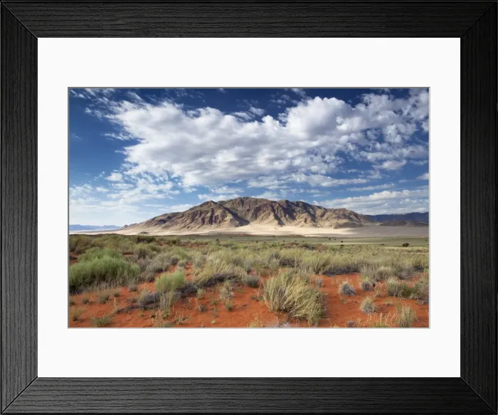 Framed Print : View across magnificent landscape of orange sand dunes and sandstones mountains at Wolwedans, part of the Namib Rand game reserve, Namib Naukluft Park, Namibia, Africa Framed Print : View across magnificent landscape of orange sand dunes and sandstones mountains at Wolwedans, part of the Namib Rand game reserve, Namib Naukluft Park, Namibia, Africa