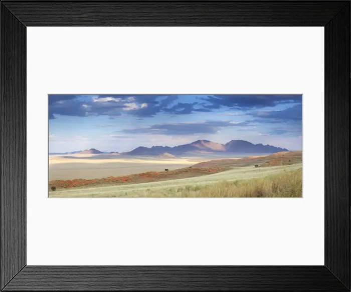 Framed Print : Panoramic view at dusk over the magnificent landscape of the Namib Rand game reserve, Namib Naukluft Park, Namibia, Africa Framed Print : Panoramic view at dusk over the magnificent landscape of the Namib Rand game reserve, Namib Naukluft Park, Namibia, Africa