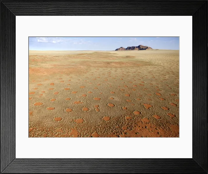Framed Print : Aerial view from hot air balloon over magnificent desert landscape covered in Fairy Circles, Namib Rand game reserve Namib Naukluft Park, Namibia, Africa Framed Print : Aerial view from hot air balloon over magnificent desert landscape covered in Fairy Circles, Namib Rand game reserve Namib Naukluft Park, Namibia, Africa