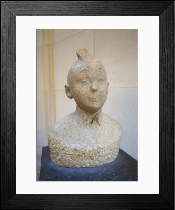 Framed Print : Tin Tin Bust, Museum of Comic Strip Art, Brussels, Belgium, Europe Framed Print : Tin Tin Bust, Museum of Comic Strip Art, Brussels, Belgium, Europe