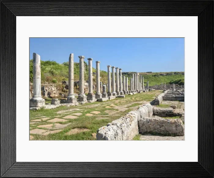 Framed Print : Columned street leading to the Nymphaeum (Fountain), Perge, Antalya, Anatolia, Turkey, Asia Minor, Eurasia Framed Print : Columned street leading to the Nymphaeum (Fountain), Perge, Antalya, Anatolia, Turkey, Asia Minor, Eurasia