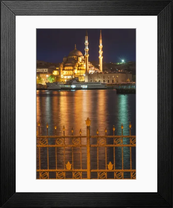 Framed Print : Yeni Cami (New Mosque) at night, Istanbul Old City, Turkey, Europe Framed Print : Yeni Cami (New Mosque) at night, Istanbul Old City, Turkey, Europe