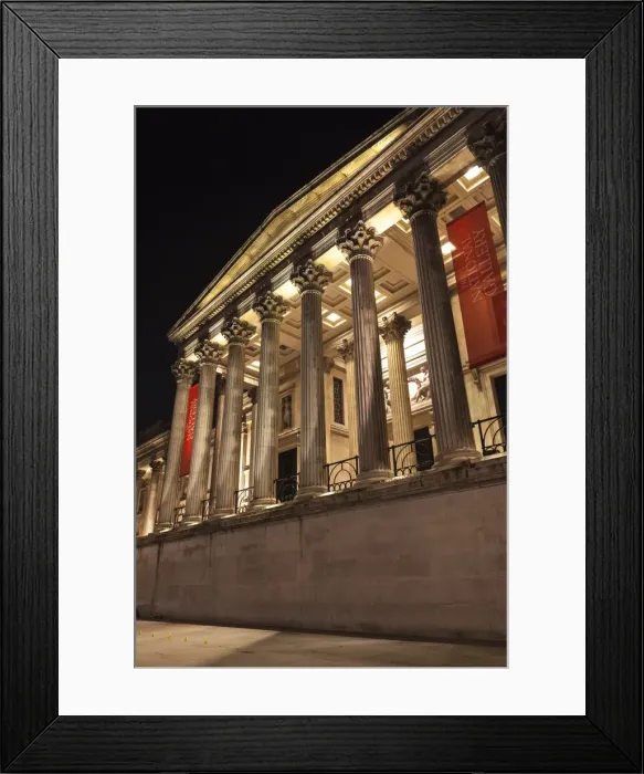 Framed Print : The National Gallery at night, London, England, United Kingdom, Europe
