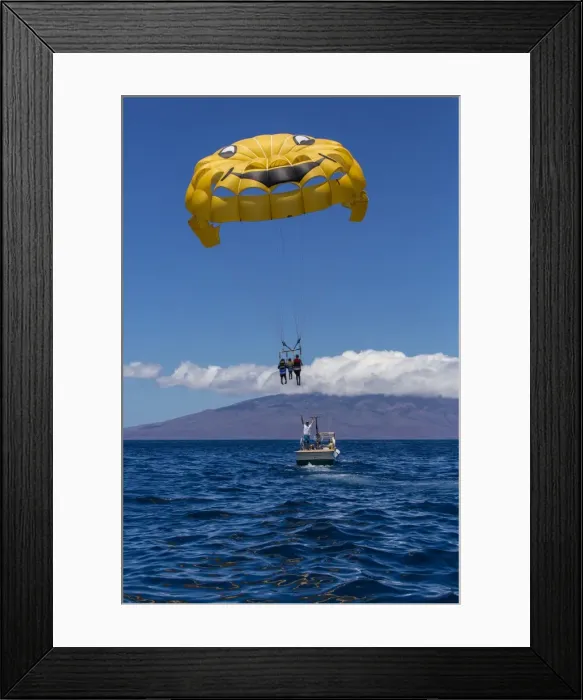 Framed Print : Visitors parasailing in the AuAu Channel, Maui, Hawaii, United States of America, Pacific Framed Print : Visitors parasailing in the AuAu Channel, Maui, Hawaii, United States of America, Pacific