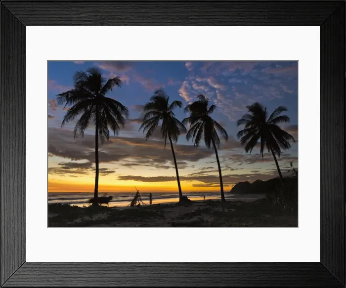 Framed Print : Palm trees at sunset on Playa Guiones surfing beach, Nosara, Nicoya Peninsula, Guanacaste Province, Costa Rica, Central America Framed Print : Palm trees at sunset on Playa Guiones surfing beach, Nosara, Nicoya Peninsula, Guanacaste Province, Costa Rica, Central America