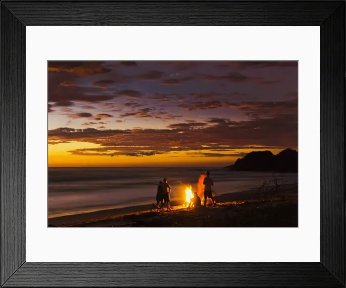 Framed Print : People with driftwood fire at sunset on Playa Guiones beach, Nosara, Nicoya Peninsula, Guanacaste Province, Costa Rica Framed Print : People with driftwood fire at sunset on Playa Guiones beach, Nosara, Nicoya Peninsula, Guanacaste Province, Costa Rica