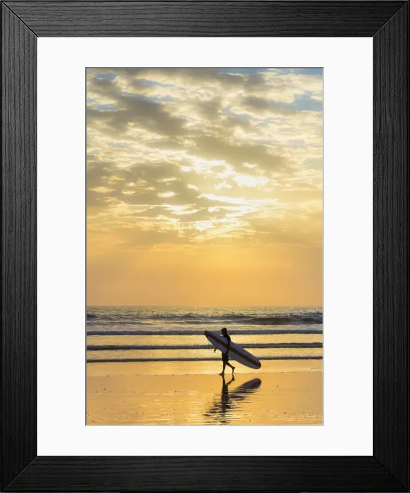 Framed Print : Surfer with long board at sunset on popular Playa Guiones surf beach, Nosara, Nicoya Peninsula, Guanacaste Province, Costa Rica, Central America Framed Print : Surfer with long board at sunset on popular Playa Guiones surf beach, Nosara, Nicoya Peninsula, Guanacaste Province, Costa Rica, Central America