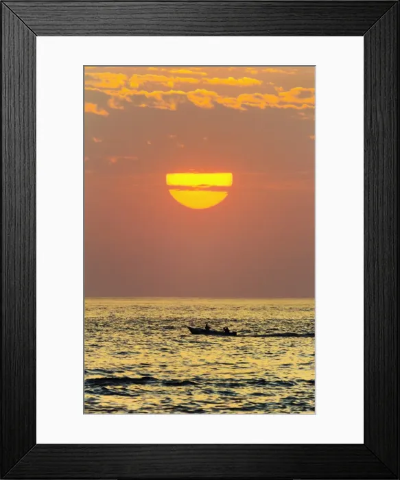 Framed Print : Fishing boat and sunset off Playa Guiones surf beach, Nosara, Nicoya Peninsula, Guanacaste Province, Costa Rica, Central America Framed Print : Fishing boat and sunset off Playa Guiones surf beach, Nosara, Nicoya Peninsula, Guanacaste Province, Costa Rica, Central America