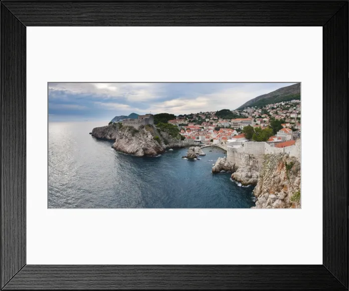Framed Print : Fort Lovrijenac (St. Lawrence Fortress) and the coastline from the Old City Walls, Dubrovnik, Dalmatian Coast, Adriatic, Croatia, Europe Framed Print : Fort Lovrijenac (St. Lawrence Fortress) and the coastline from the Old City Walls, Dubrovnik, Dalmatian Coast, Adriatic, Croatia, Europe