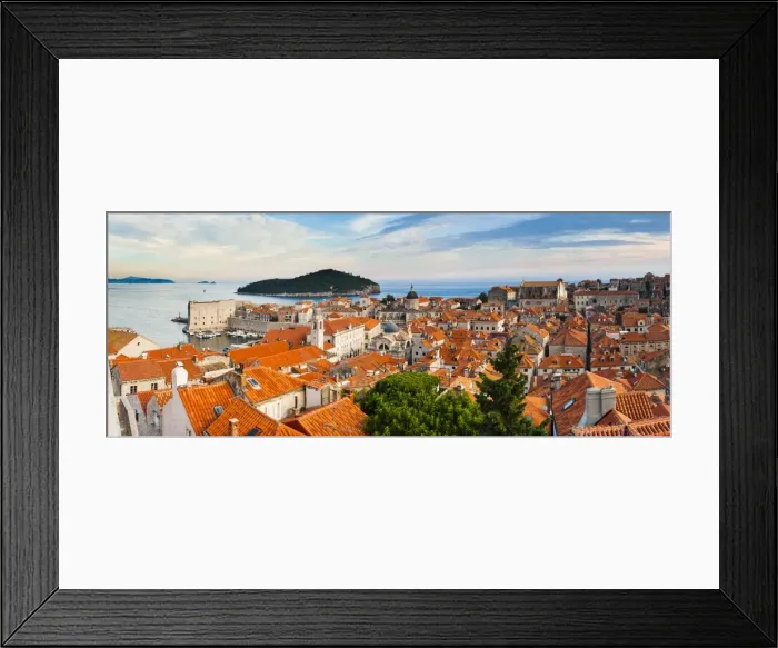 Framed Print : Dubrovnik Old Town and Lokrum Island from Dubrovnik City walls, Dalmatian Coast, Adriatic, Croatia, Europe Framed Print : Dubrovnik Old Town and Lokrum Island from Dubrovnik City walls, Dalmatian Coast, Adriatic, Croatia, Europe