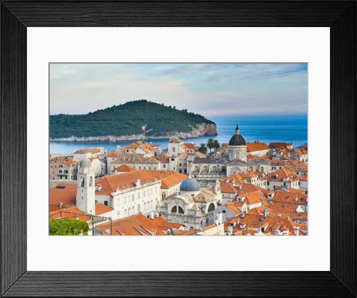Framed Print : Dubrovnik Cathedral and Lokrum Island elevated view, Old Town, UNESCO World Heritage Site, Dubrovnik, Dalmatian Coast, Adriatic, Croatia, Europe Framed Print : Dubrovnik Cathedral and Lokrum Island elevated view, Old Town, UNESCO World Heritage Site, Dubrovnik, Dalmatian Coast, Adriatic, Croatia, Europe