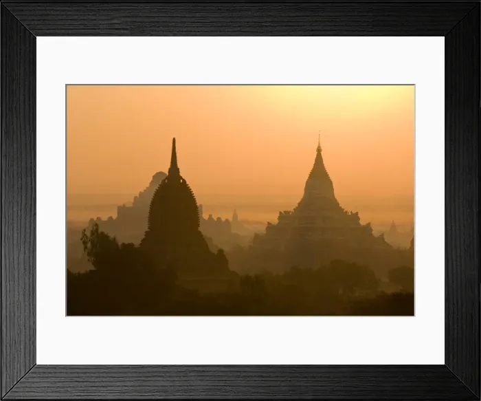 Framed Print : Temples and pagodas at sunrise, Bagan (Pagan), Myanmar (Burma), Asia Framed Print : Temples and pagodas at sunrise, Bagan (Pagan), Myanmar (Burma), Asia