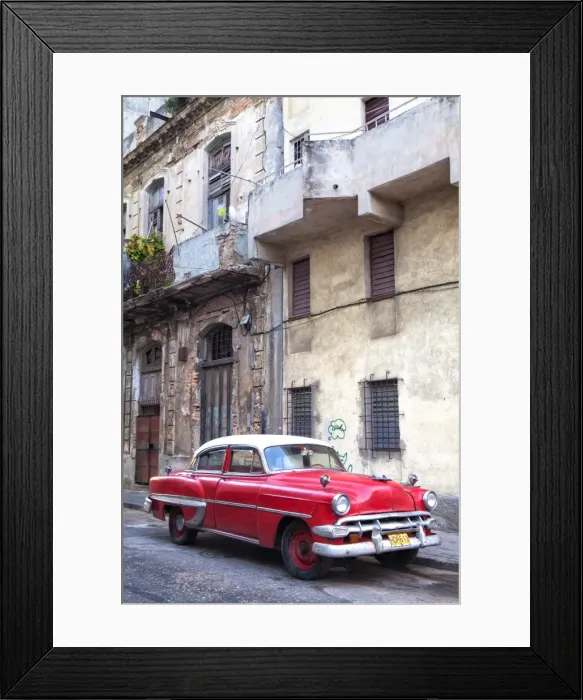 Framed Print : Red vintage American car parked on a street in Havana Centro, Havana, Cuba, West Indies, Central America Framed Print : Red vintage American car parked on a street in Havana Centro, Havana, Cuba, West Indies, Central America