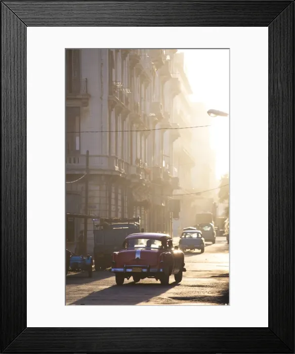 Framed Print : Vintage American car taxi on Avenue Colon during morning rush hour soon after sunrise, Havana Centro, Cuba, West Indies, Central America Framed Print : Vintage American car taxi on Avenue Colon during morning rush hour soon after sunrise, Havana Centro, Cuba, West Indies, Central America
