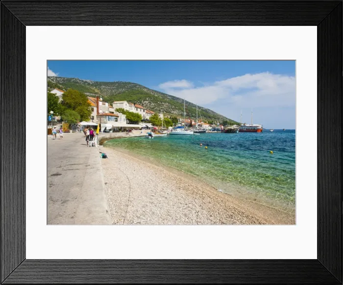 Framed Print : Bol Town and the crystal clear Adriatic Sea, Brac Island, Dalmatian Coast, Croatia, Europe Framed Print : Bol Town and the crystal clear Adriatic Sea, Brac Island, Dalmatian Coast, Croatia, Europe