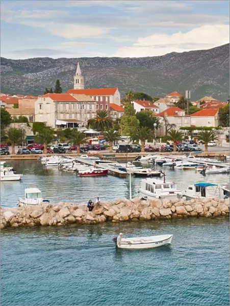 Orebic Harbour, where the ferry leaves mainland Croatia for Korcula Island, Dalmatian Coast, Adriatic, Croatia, Europe