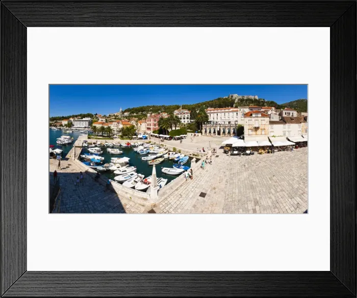 Framed Print : St. Stephens Square and old harbour, Hvar Town, Hvar Island, Dalmatian Coast, Adriatic, Croatia, Europe Framed Print : St. Stephens Square and old harbour, Hvar Town, Hvar Island, Dalmatian Coast, Adriatic, Croatia, Europe