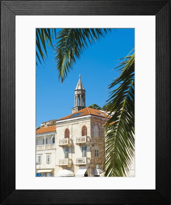 Framed Print : Church bell tower in Hvar town centre, Hvar Island, Dalmatian Coast, Croatia, Europe Framed Print : Church bell tower in Hvar town centre, Hvar Island, Dalmatian Coast, Croatia, Europe